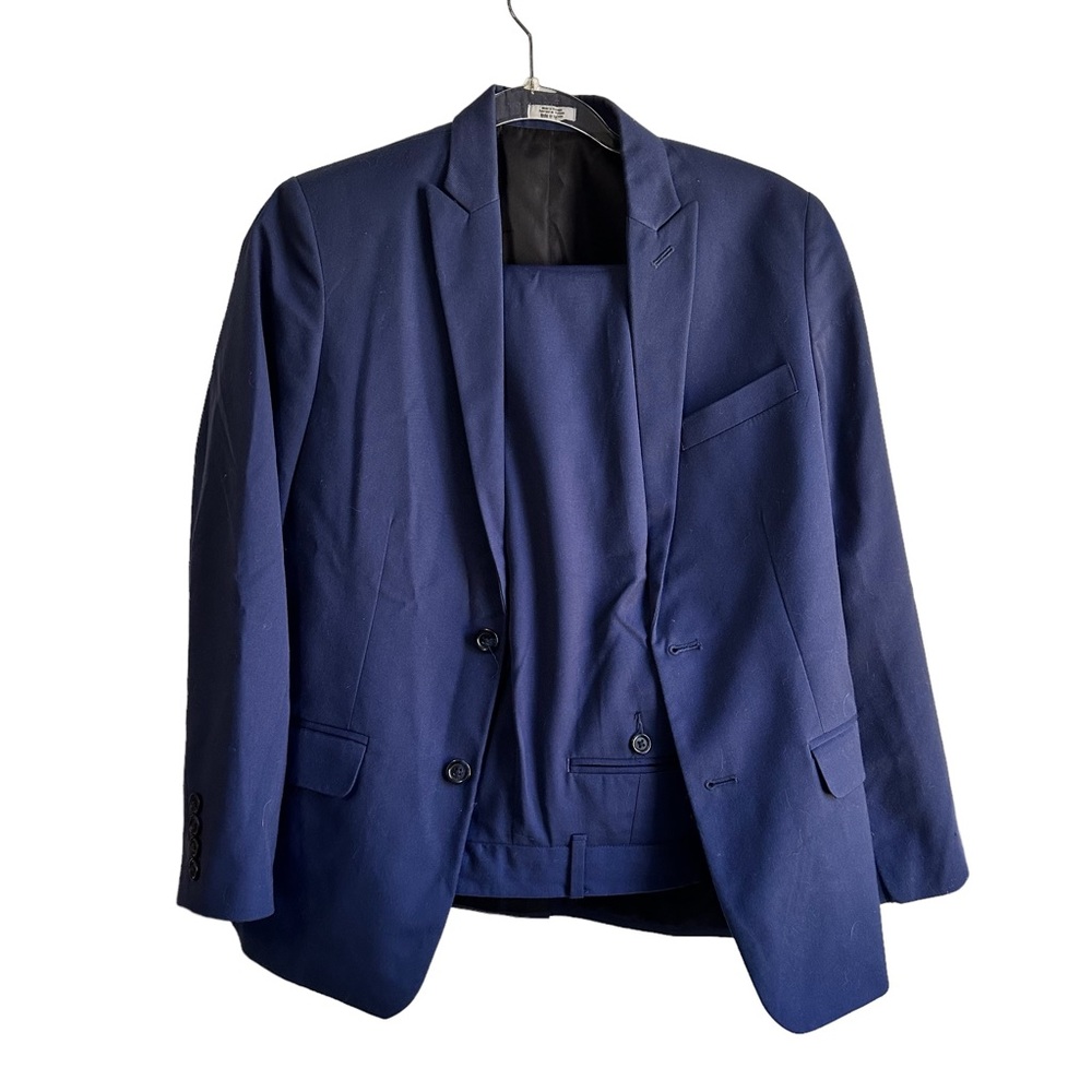 EUC Calvin Klein Youth suit size 14 jacket and pants blue